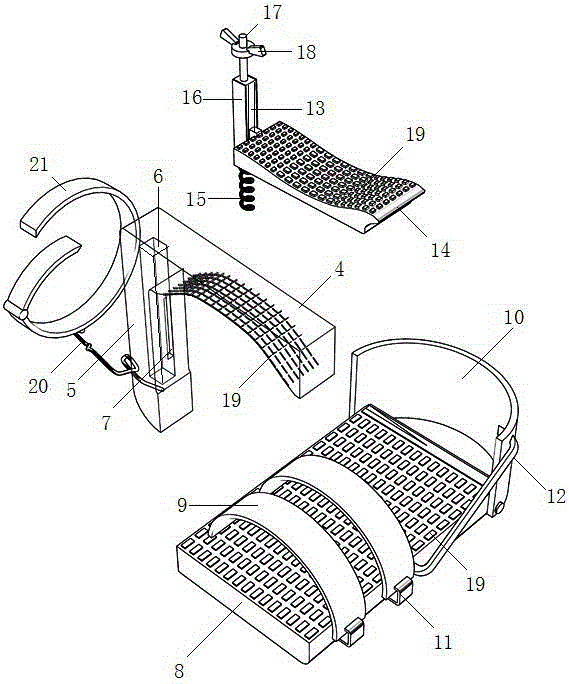 Electric power high-altitude work foot buckle