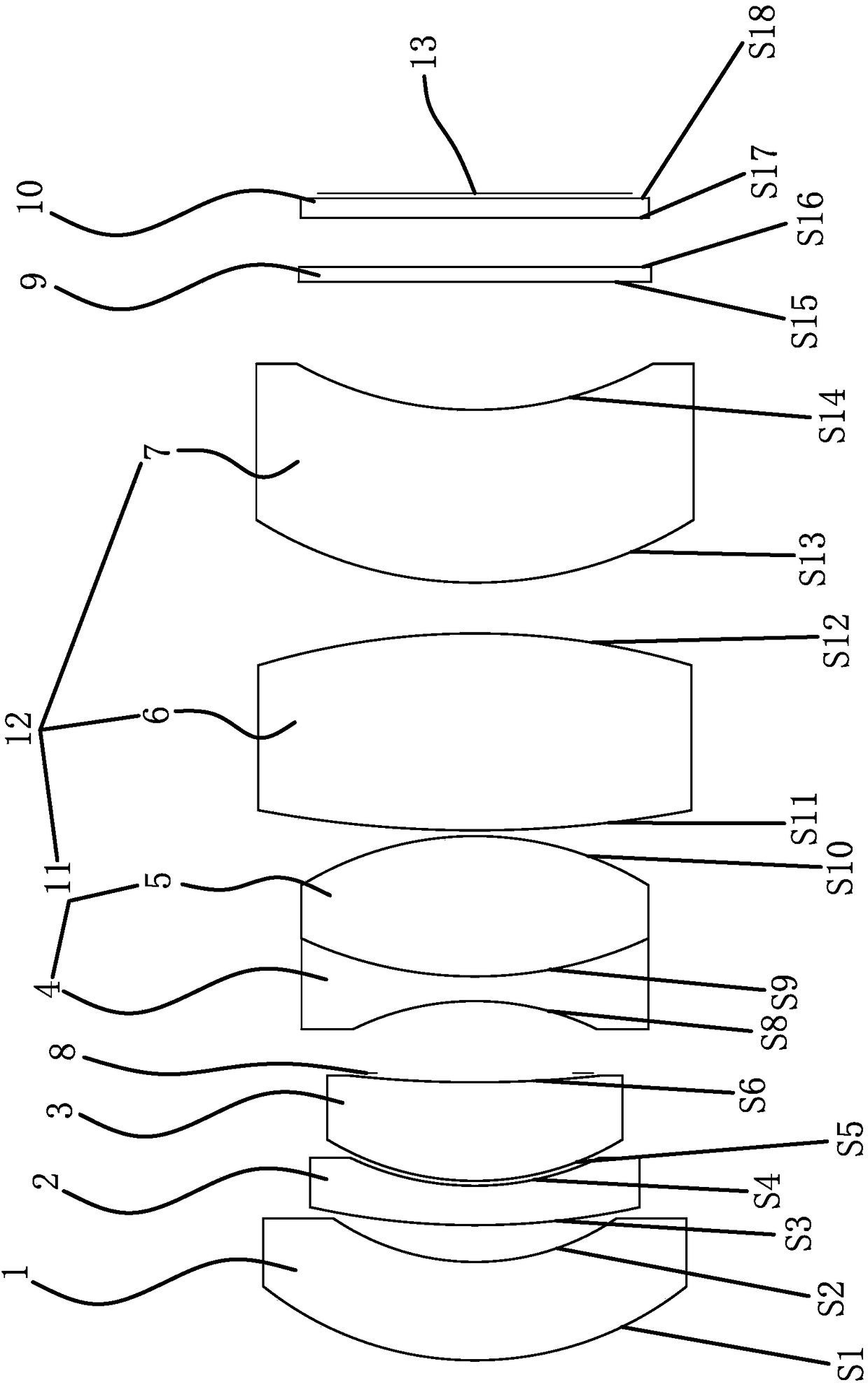 Camera lens used for vehicle-mounted AR-ADAS