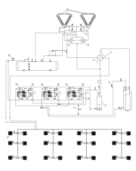 Cooling mode start-up control method for screw-compression multi-connected central air conditioner