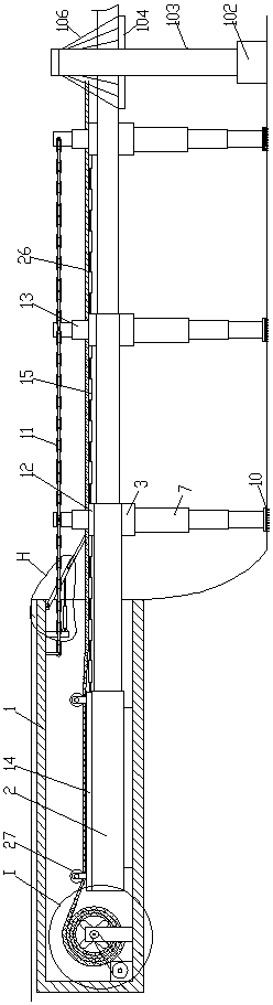 Rapid construction method of camouflage type long-span automatic rapid-extension emergency bridge