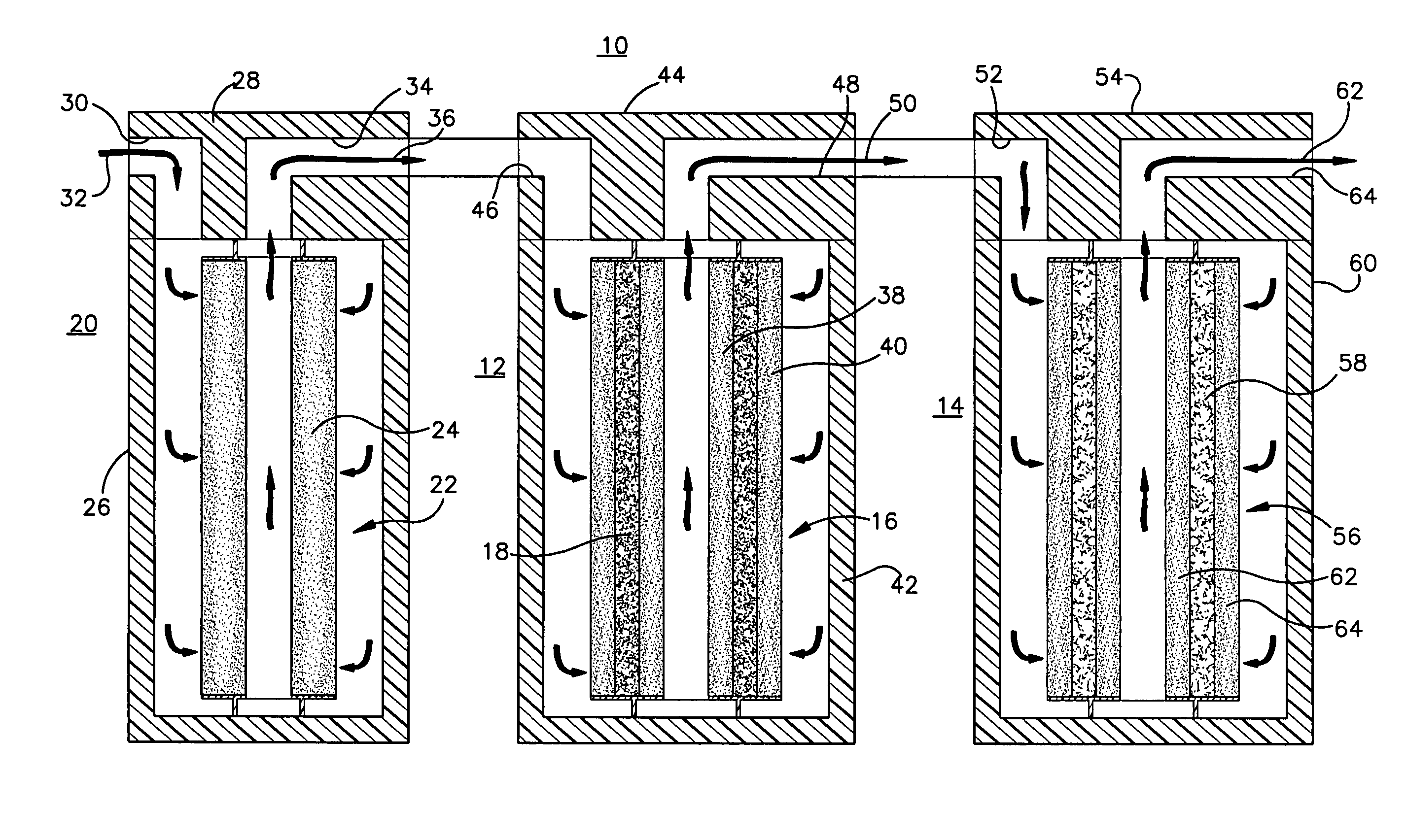 pH adjuster-based system for treating liquids