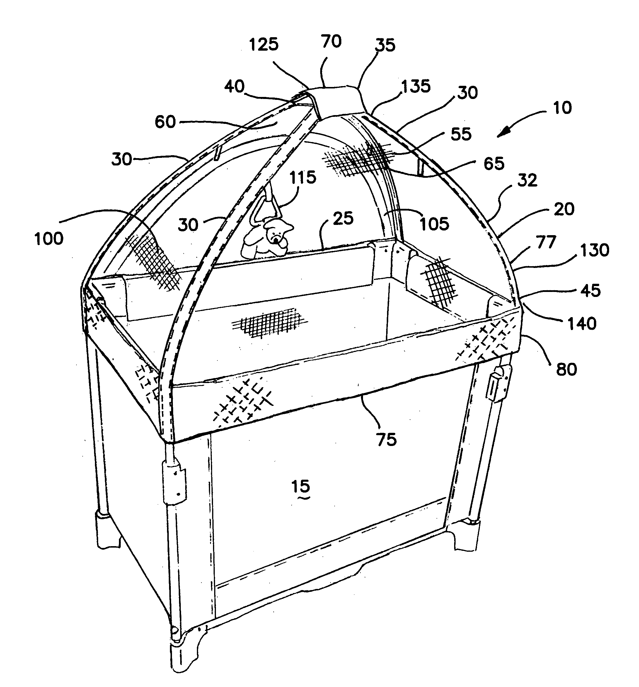 Canopy for co-sleeper, crib or play yard