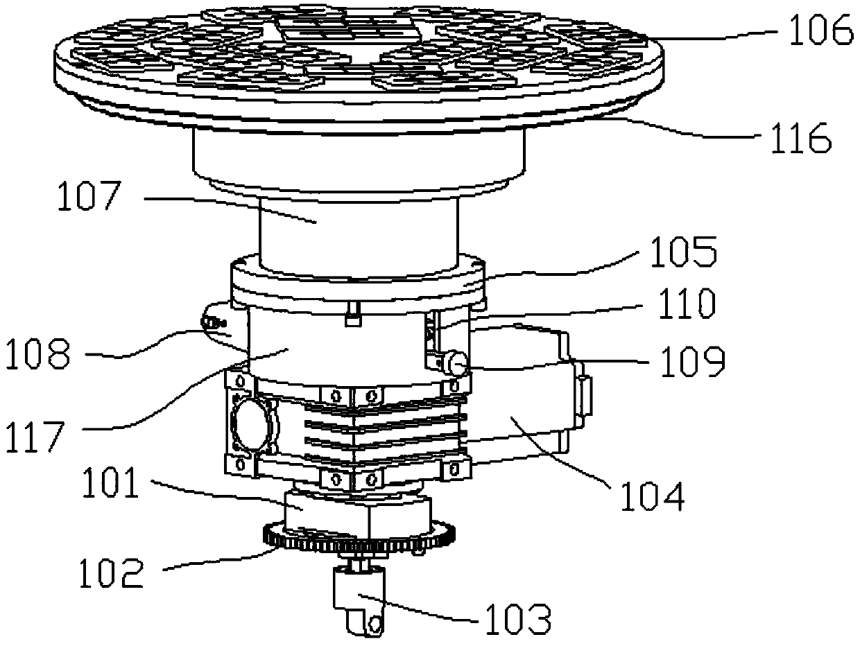 Self-rotation workpiece shaft positioning and clutch mechanism used in intelligent plane fine grinding machine