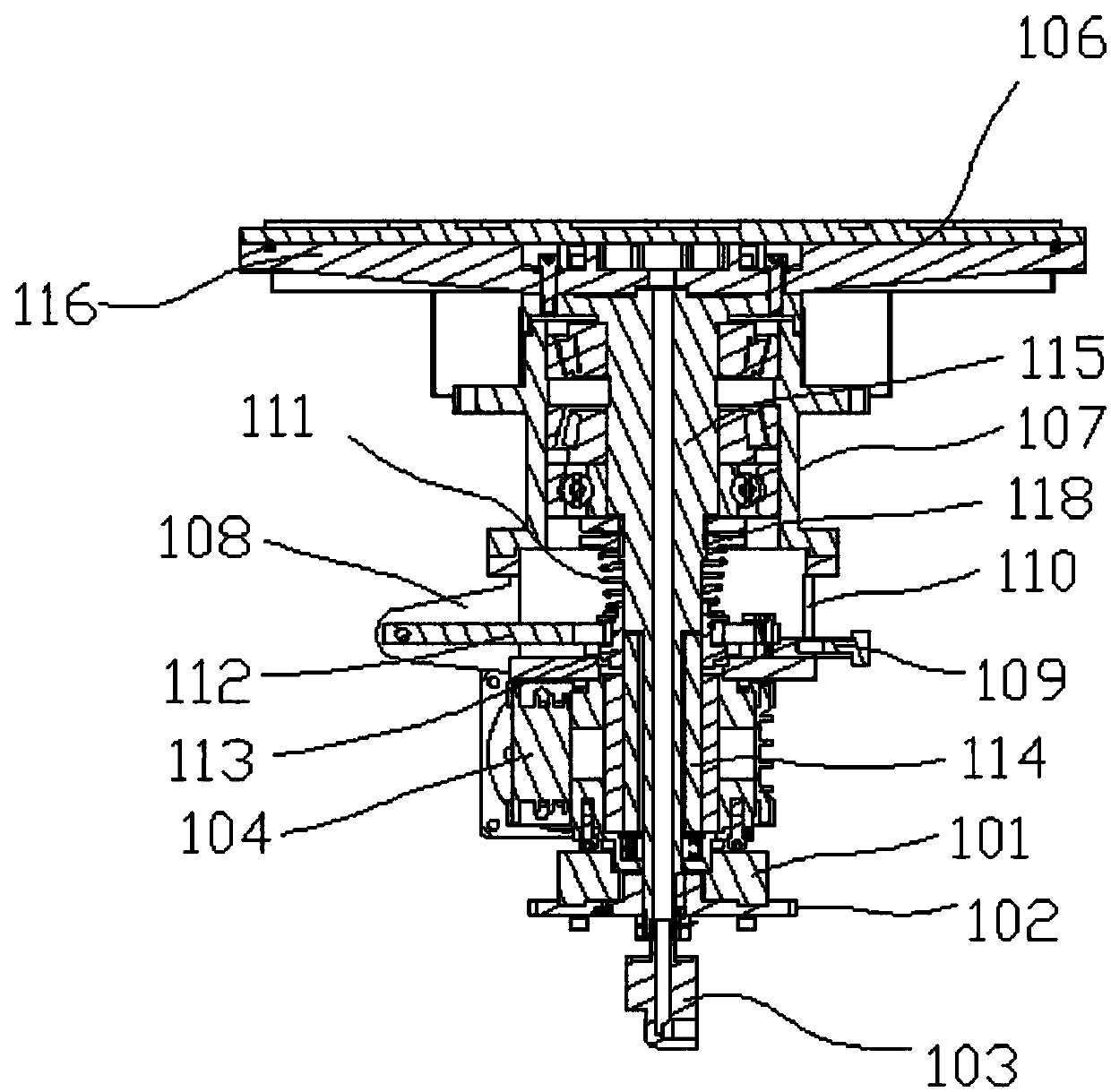 Self-rotation workpiece shaft positioning and clutch mechanism used in intelligent plane fine grinding machine