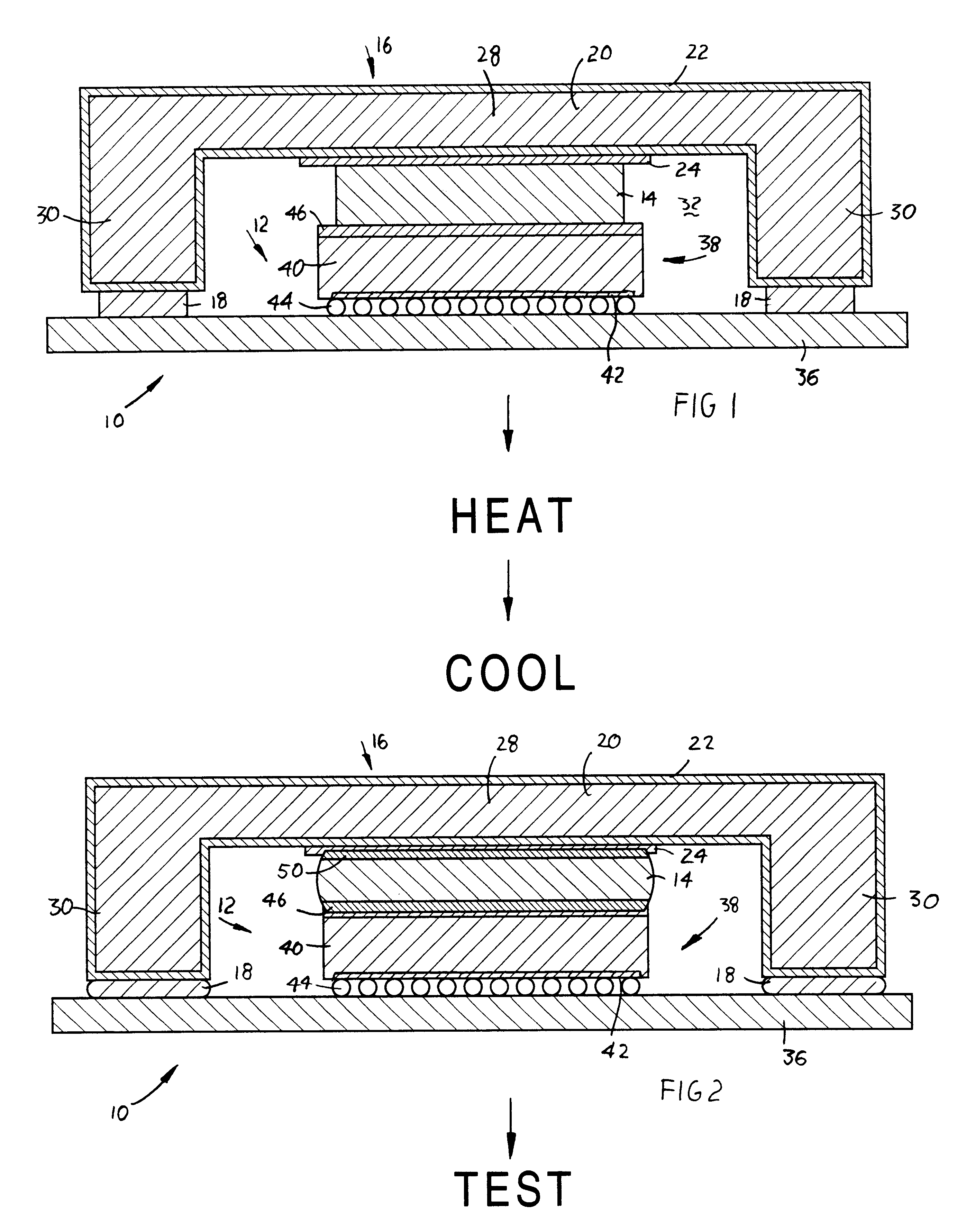 Electronic assembly having a wetting layer on a thermally conductive heat spreader