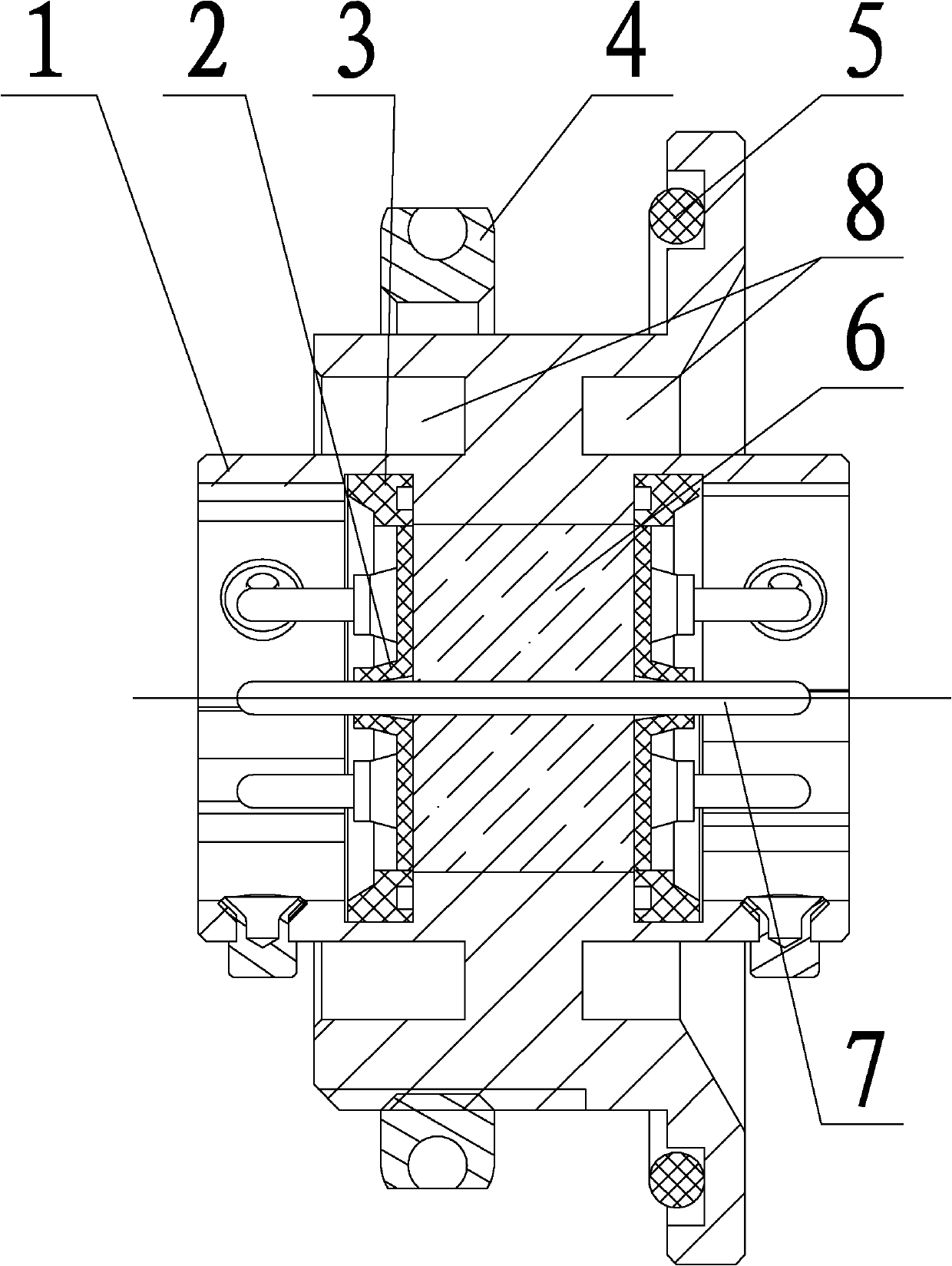 Through-wall air-tight seal electric connector