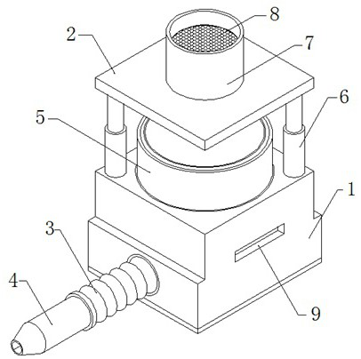 Injection molding device for plastic basket processing