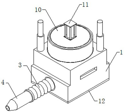 Injection molding device for plastic basket processing