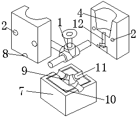 Heat-released welding die