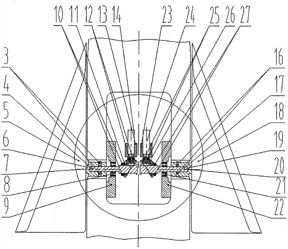 Controllable strake wing/canard wing pitching angle movement system of airplane wind tunnel test model