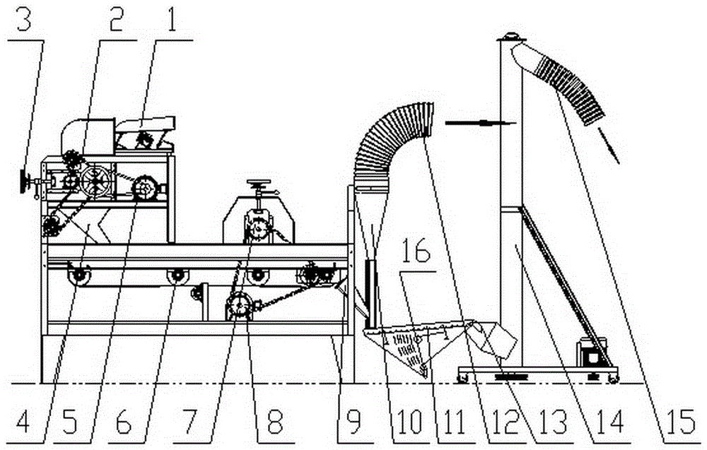 Combined badam shell breaking and shell-kernel separating machine