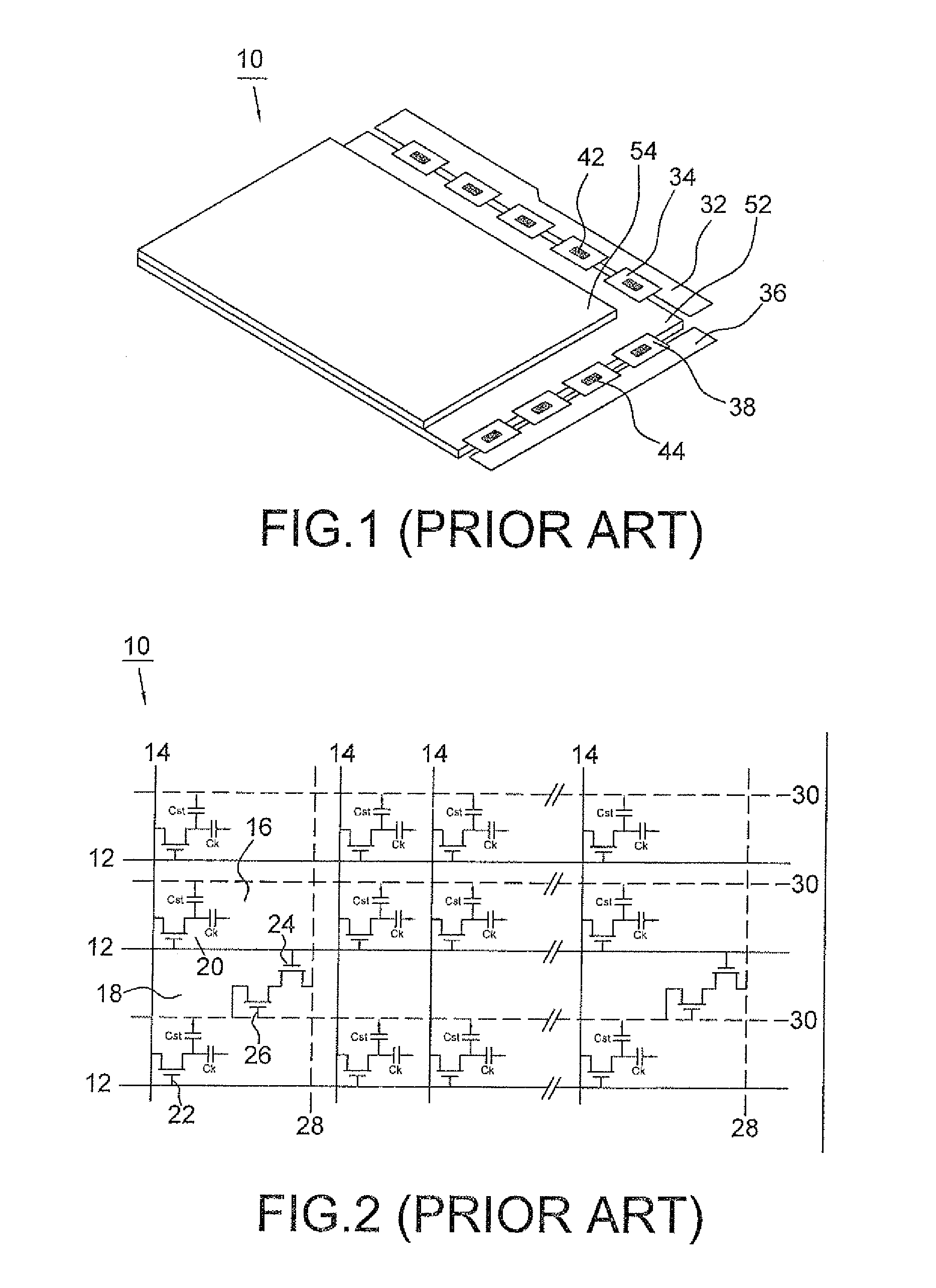 Liquid crystal display panel having a touch function