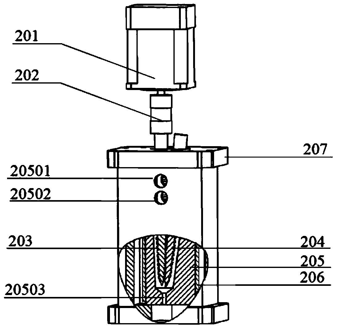 3D printer for integral manufacturing of functionally graded material and forming structure, and working method thereof