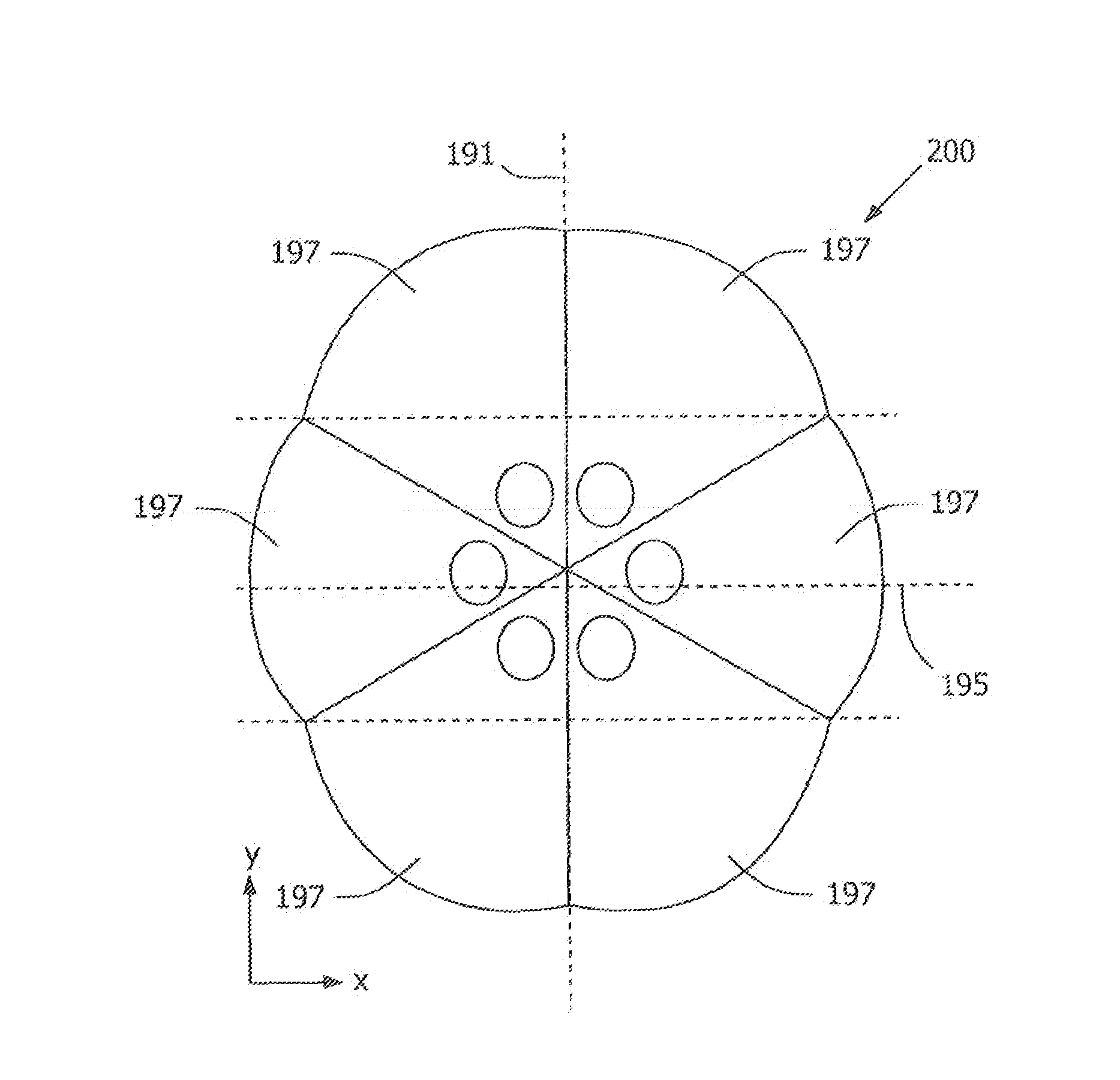 Segmented spotlight having narrow beam size and high lumen output