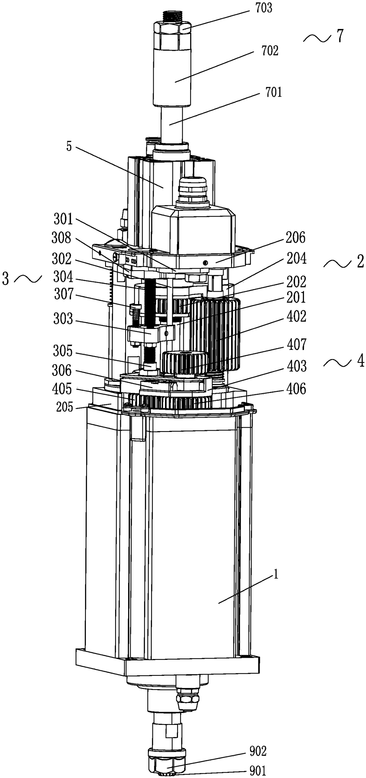 Automatic tapping machine having both self-adaptive tapping function and synchronous tapping function