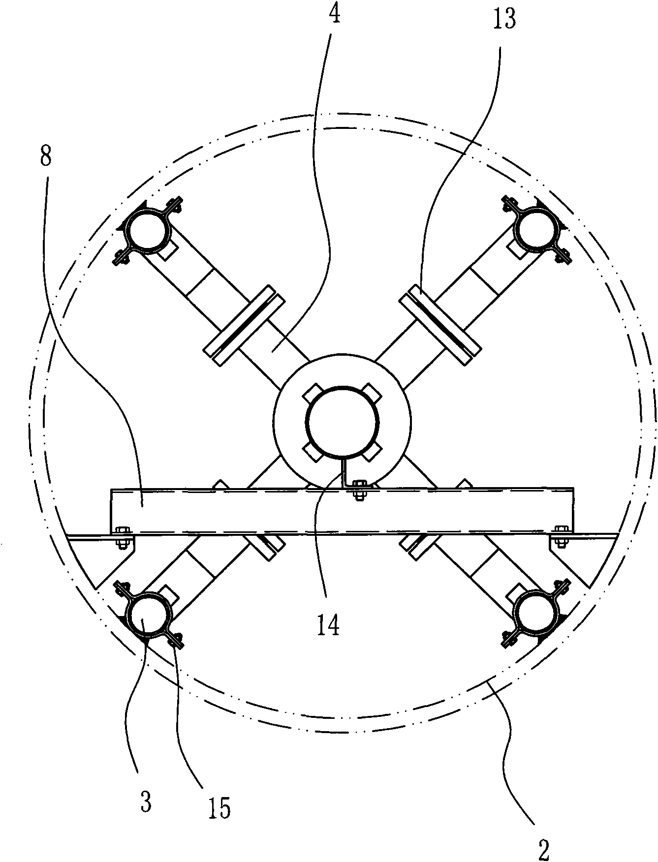 Preparation method of distributor of reaction tank nozzle