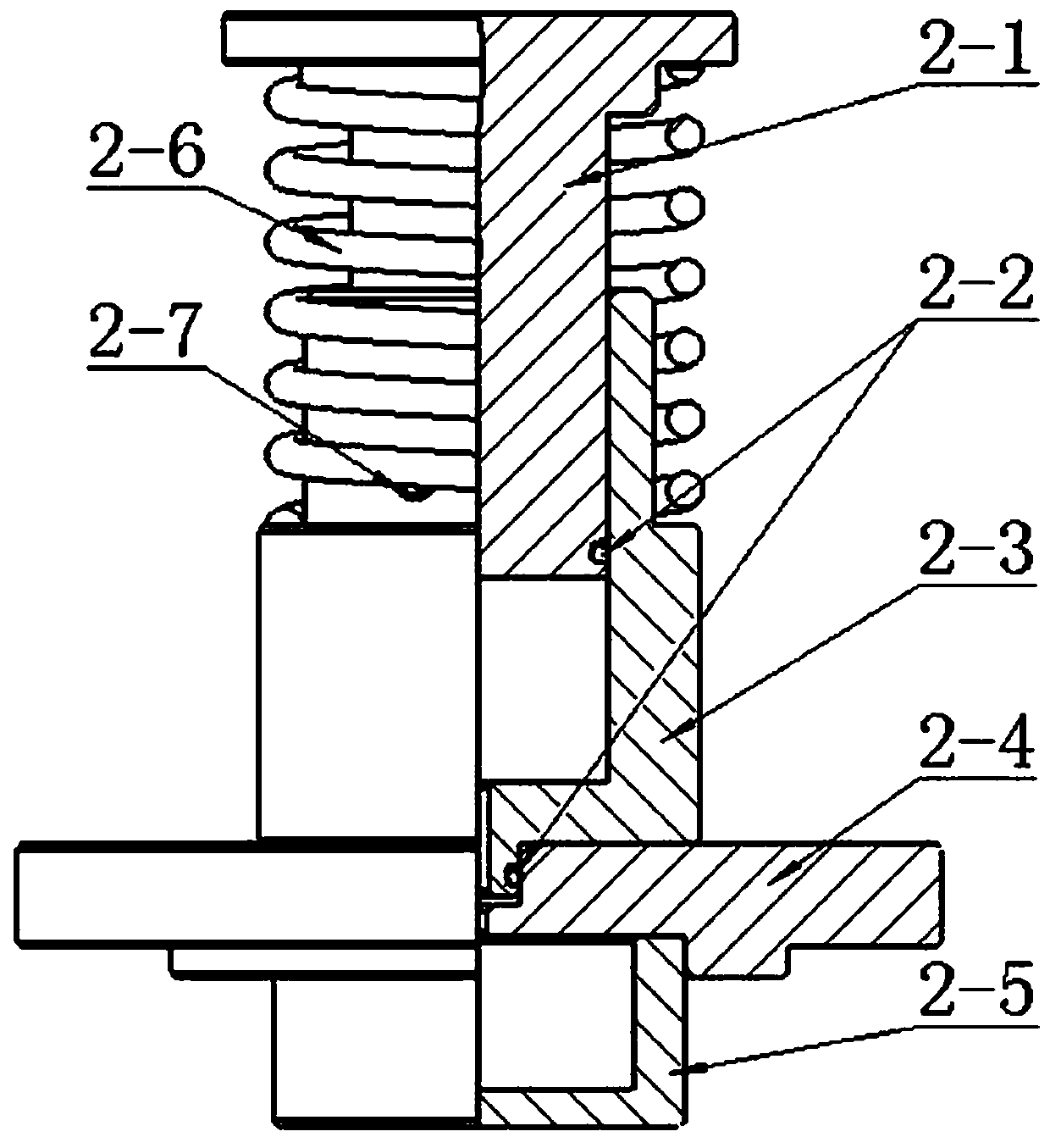 A pneumatic injection molding device