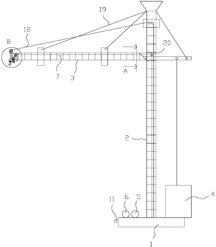 Working tower of bored pile machine