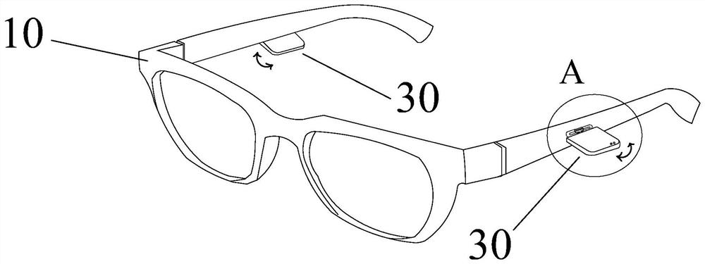 Intelligent glasses capable of adjusting sound source