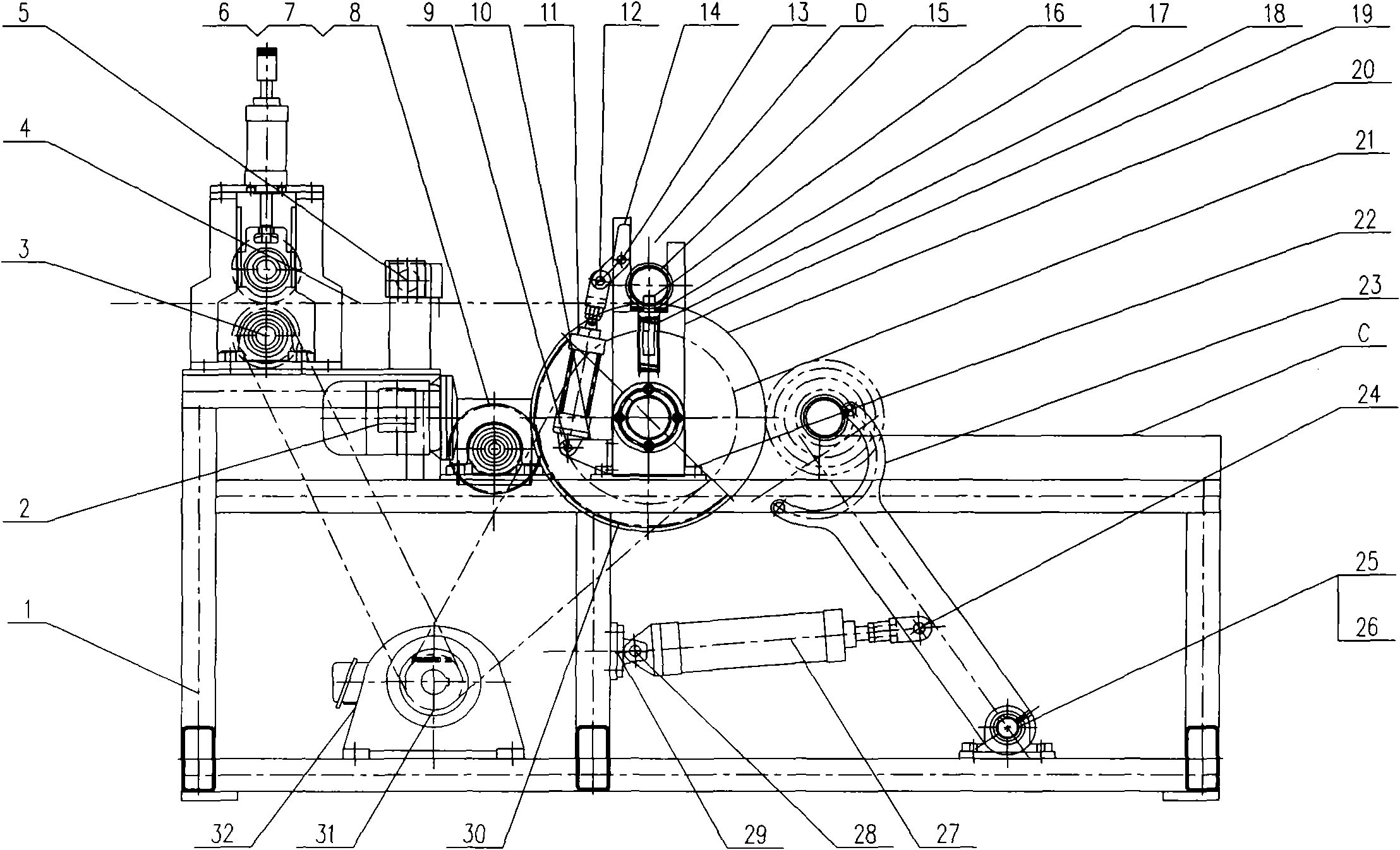 Automatic lap changing winder