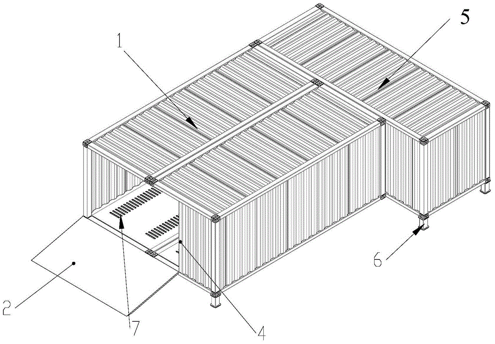 Multifunctional portable garage of single-station structure