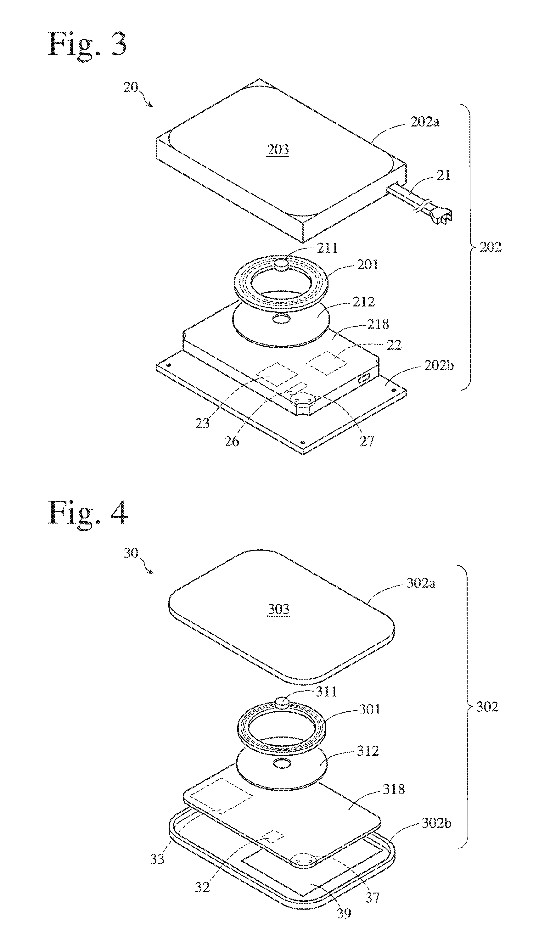 Magnetic circuit, power-supplying device and power-receiving device for non-contact charging apparatus, and non-contact charging apparatus