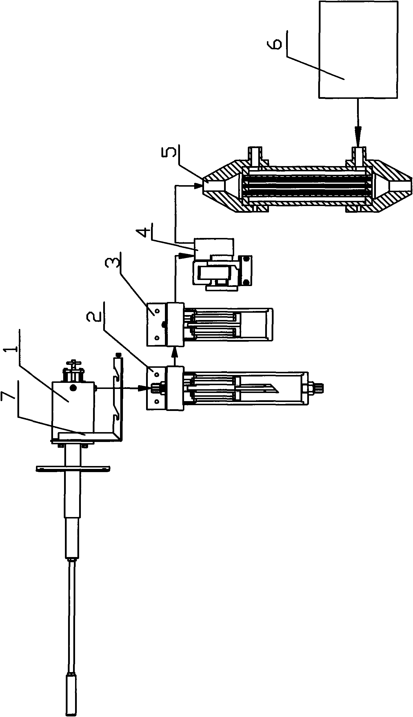 Method for removing moisture in gases by a Nafion tube