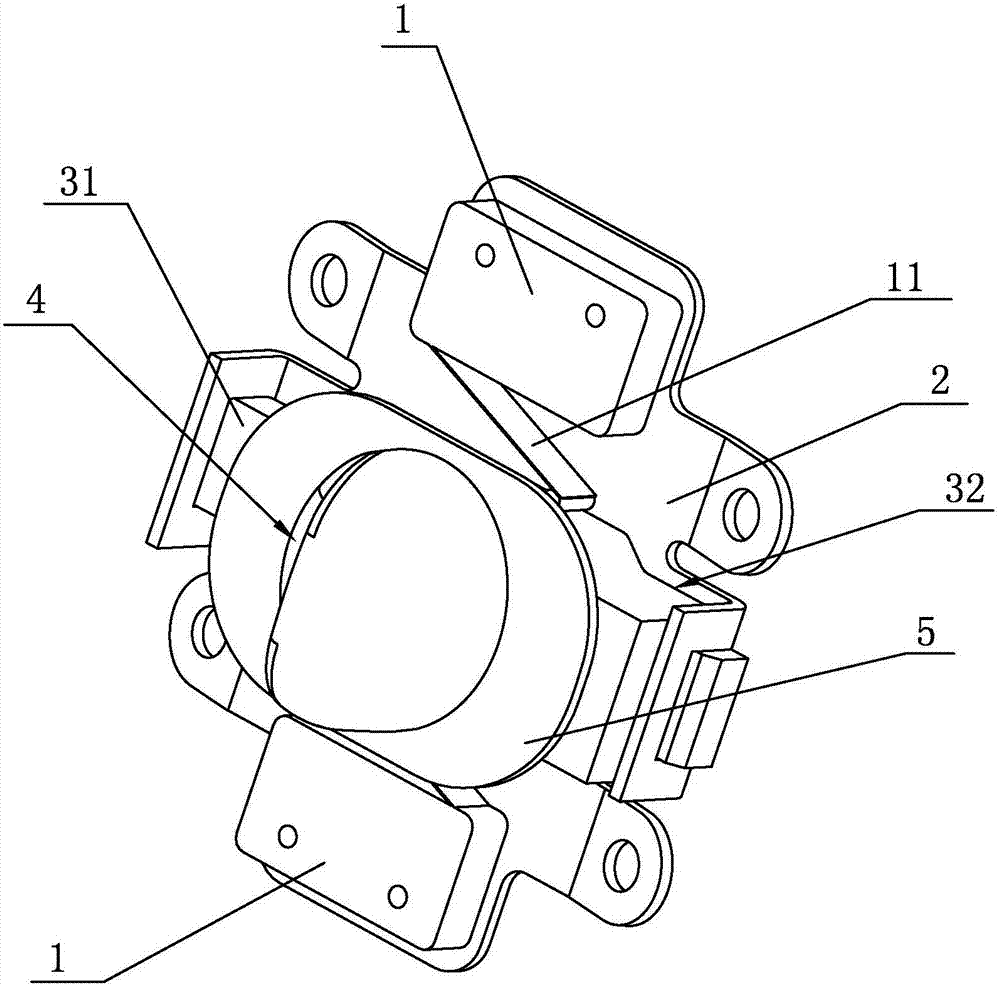 Direction switch assembly of a forklift