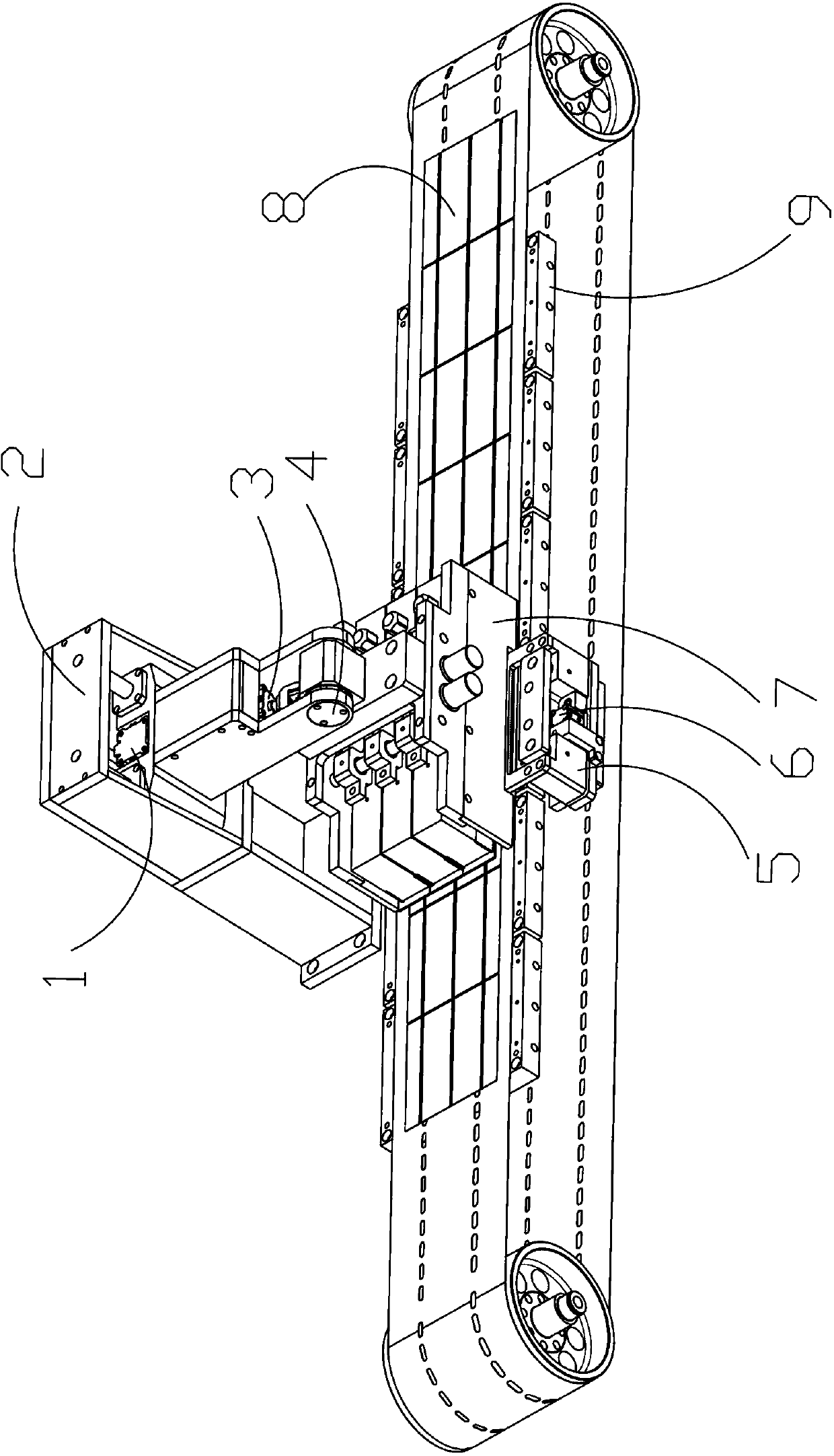 Heat radiation type welding method and device applied to solar battery pieces