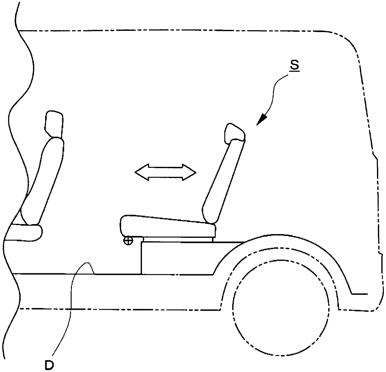 Seat frame and stowable vehicle seat with same