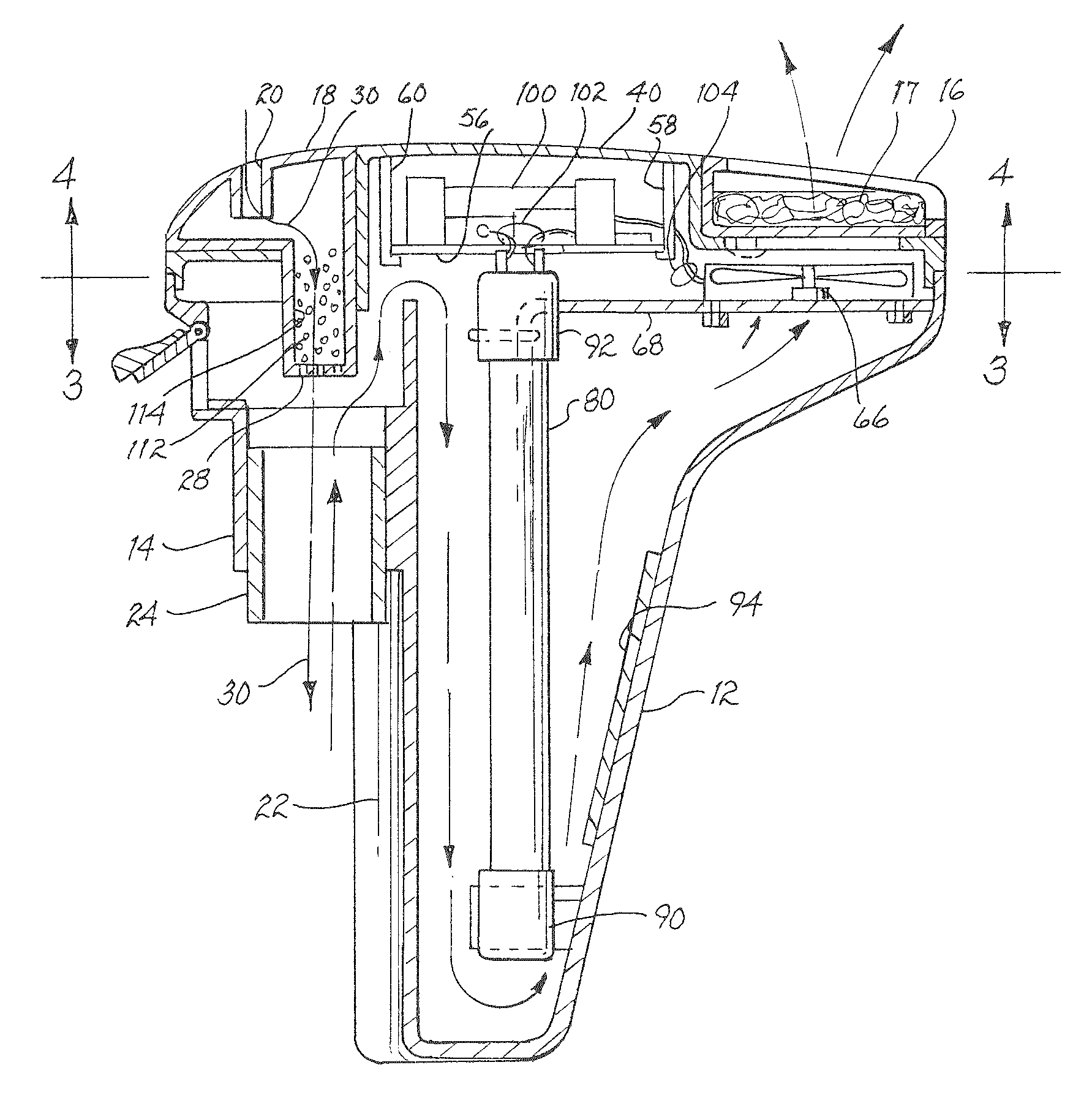 Toilet tank mounted odor eliminator