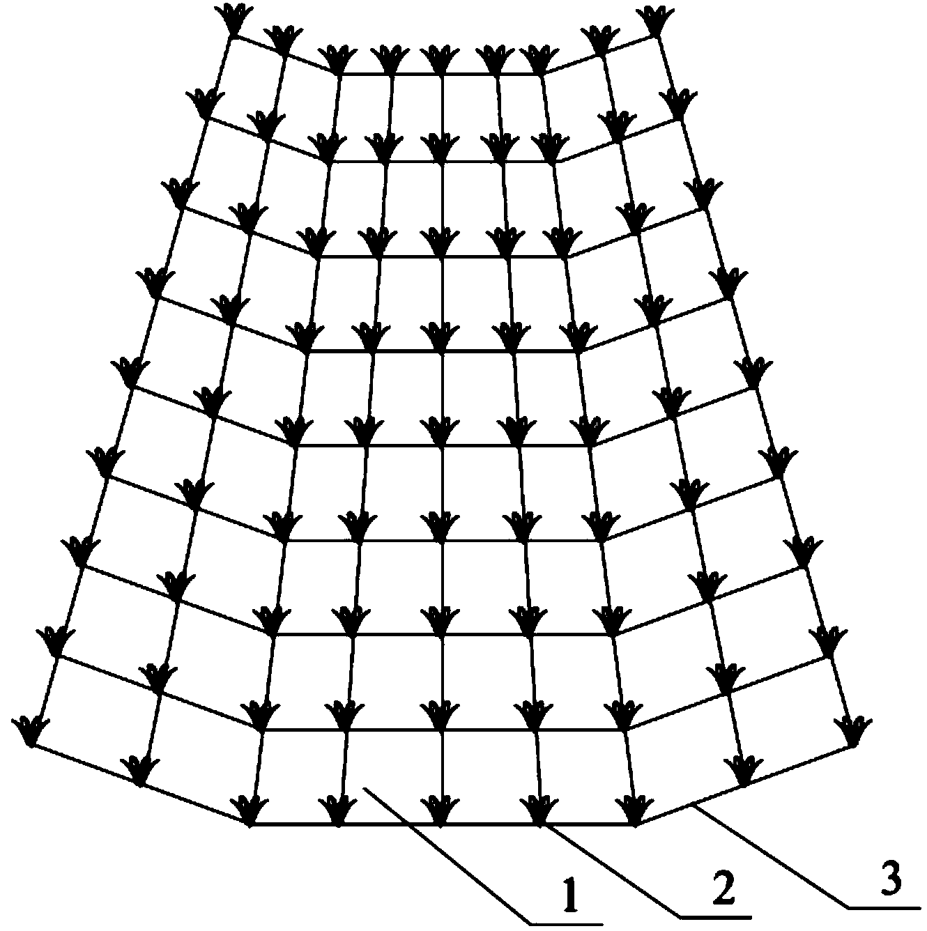 River model plastic grass roughening method