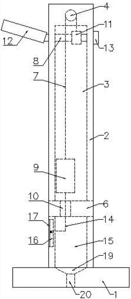 Simple lifting type street lamp pole facilitating maintenance and management