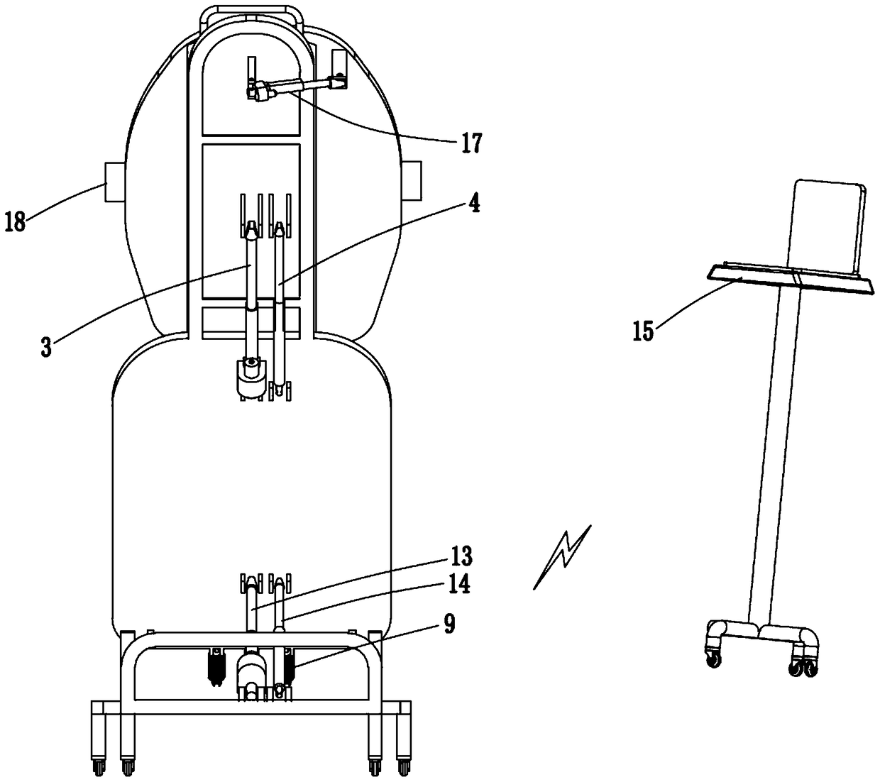 Adjustable Balance Standing Bed with Armrests