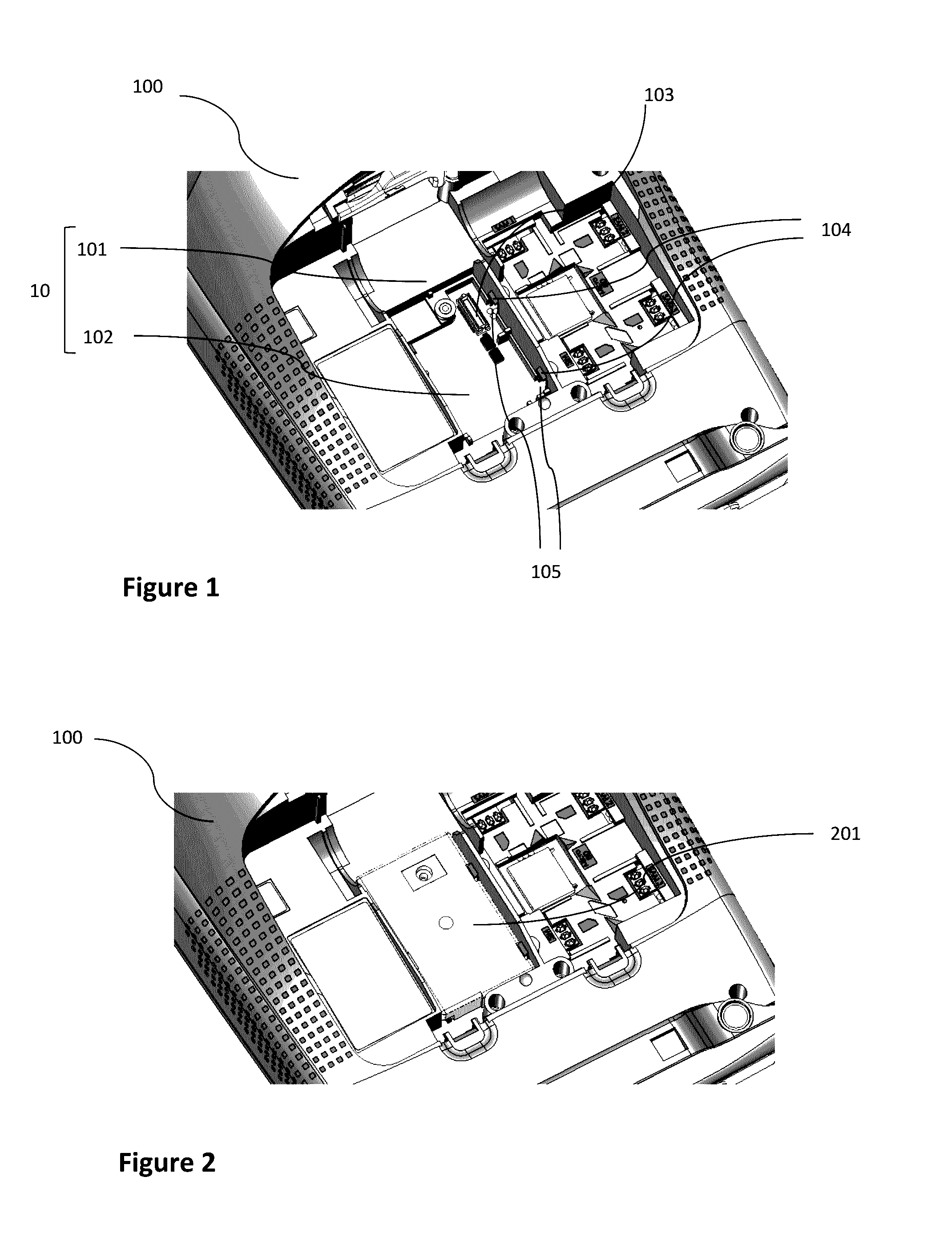 Fixed terminal transformable into a fixed/portable terminal, and associated method of transformation and autonomy management system