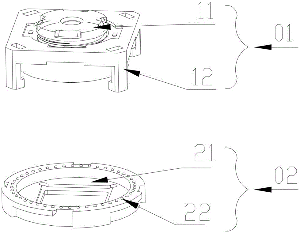 Standard device of camera module and assembly method thereof