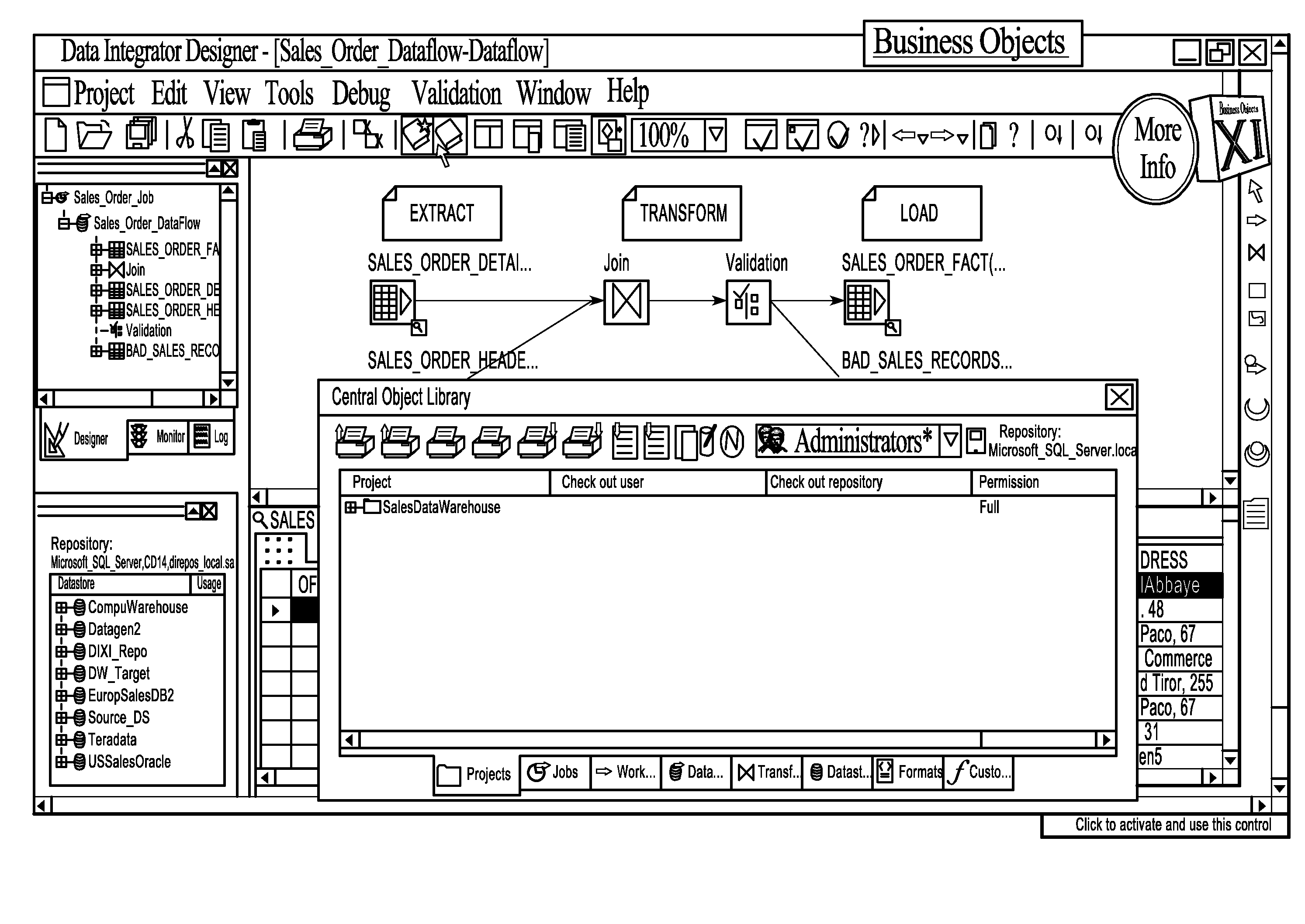 System, multi-tier interface and methods for management of operational structured data