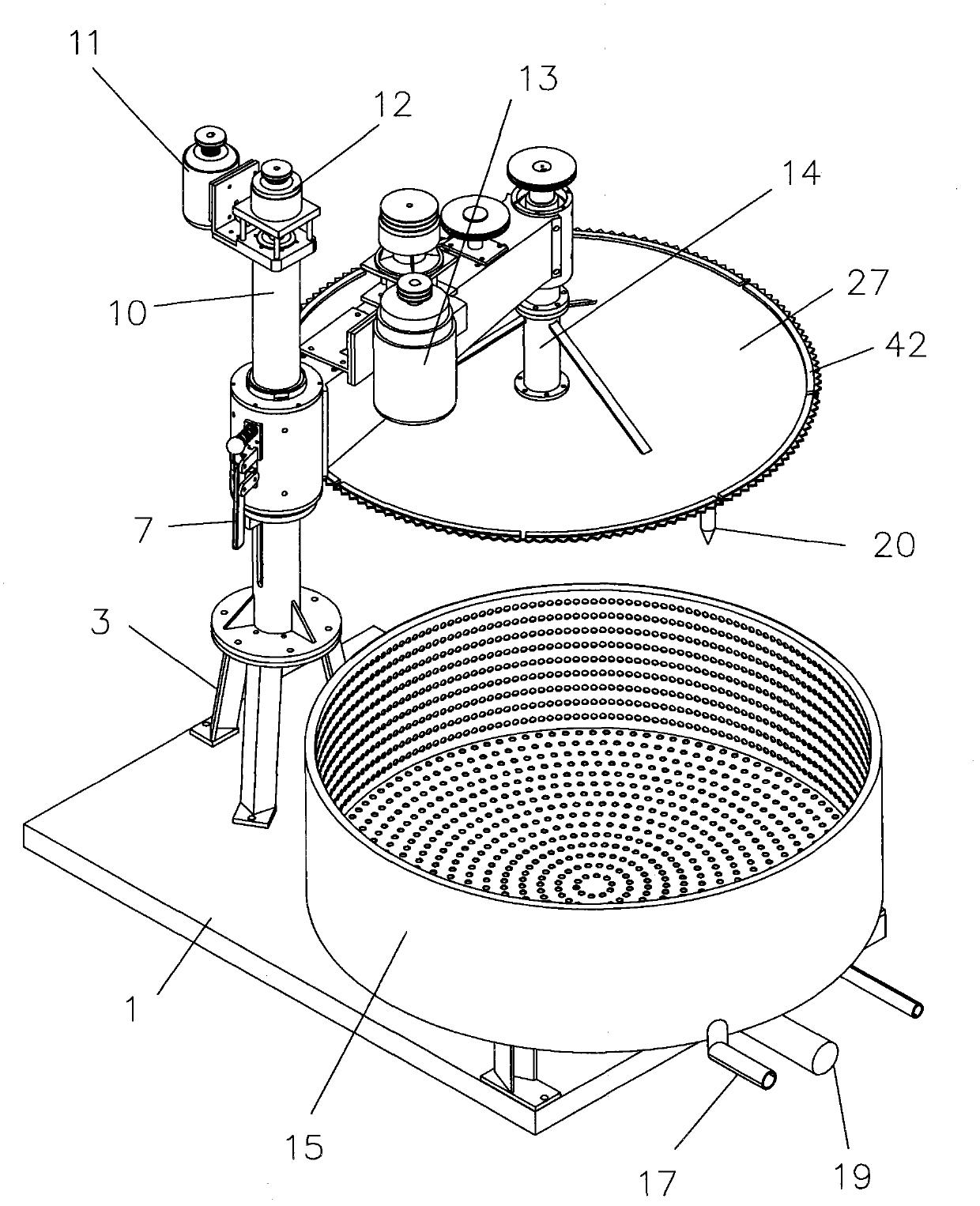 Automatic wig dyeing machine