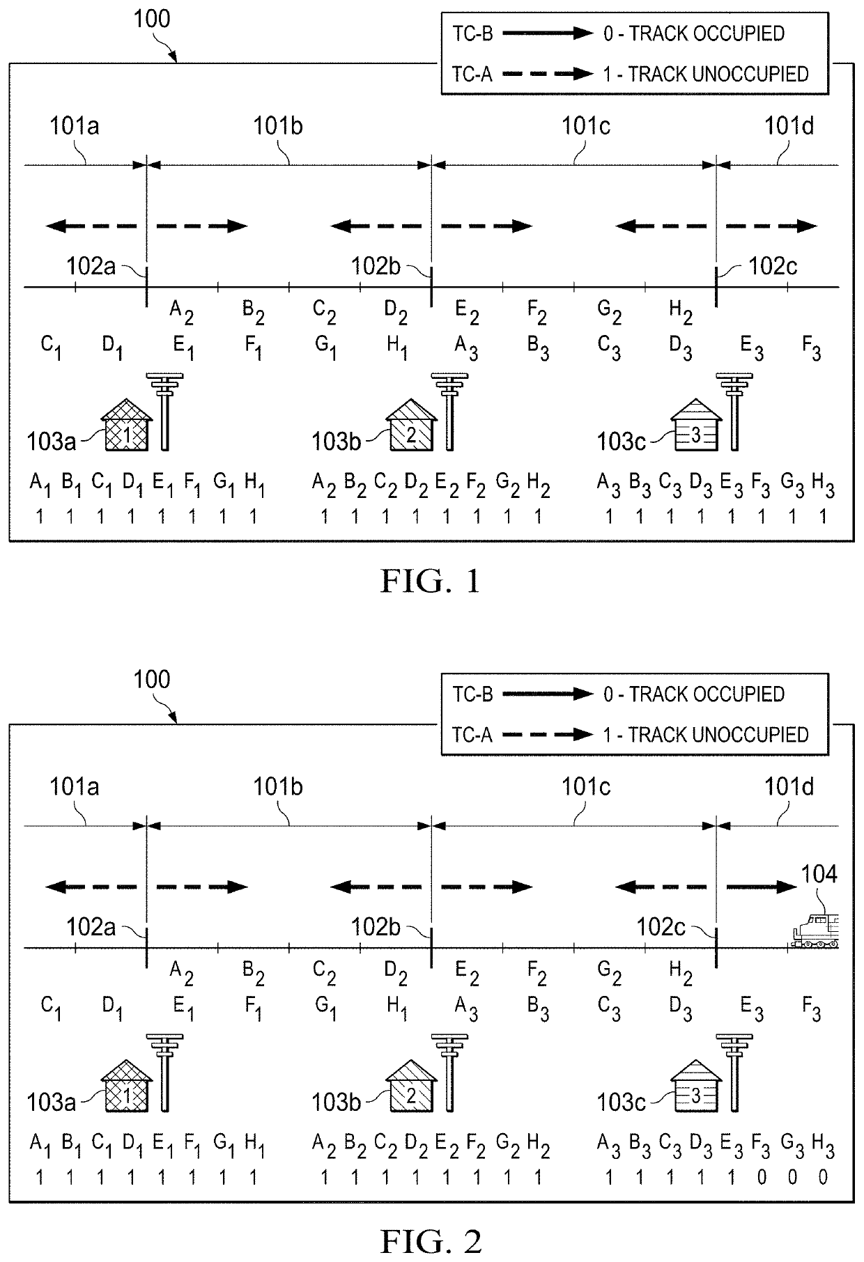 Railroad virtual track block system