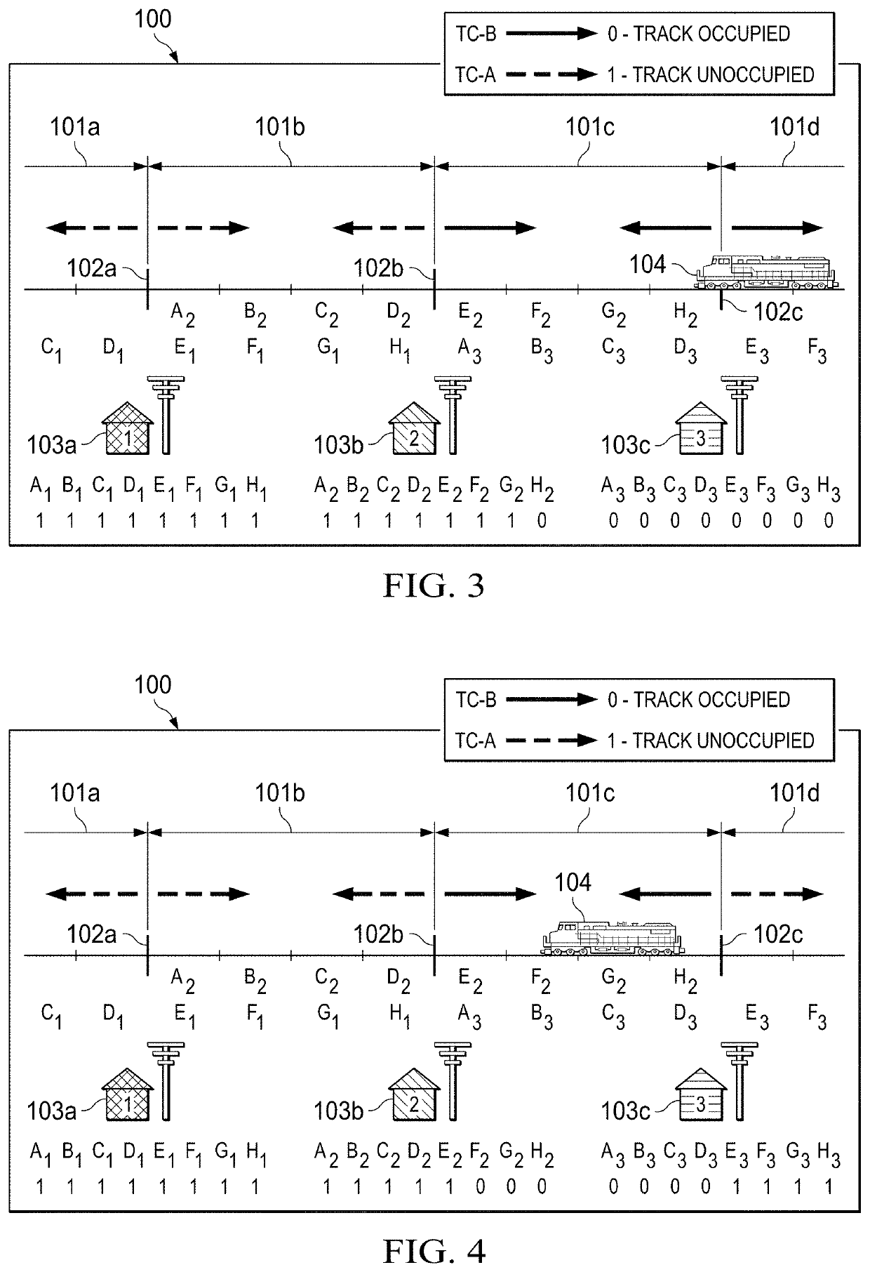 Railroad virtual track block system