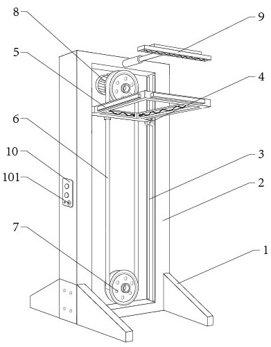 Automatic cleaning device for equipment cabinet of big-data machine room