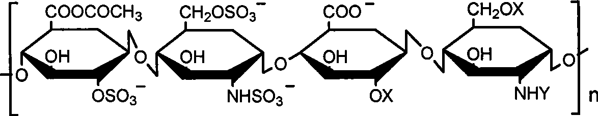 Anti-cancer medicine containing low anticoagulant property heparin and taxol