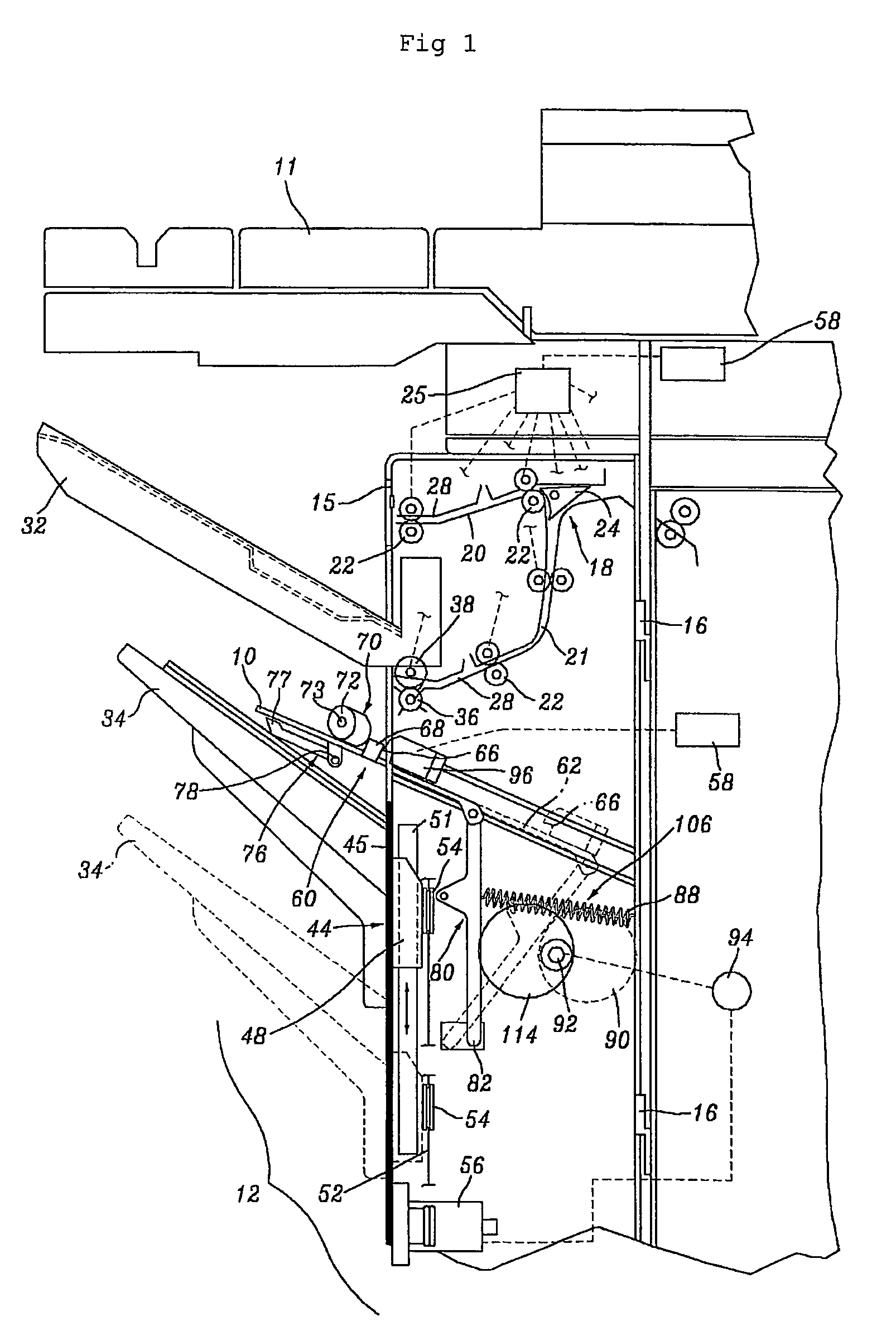 Finishing apparatus in copying machine