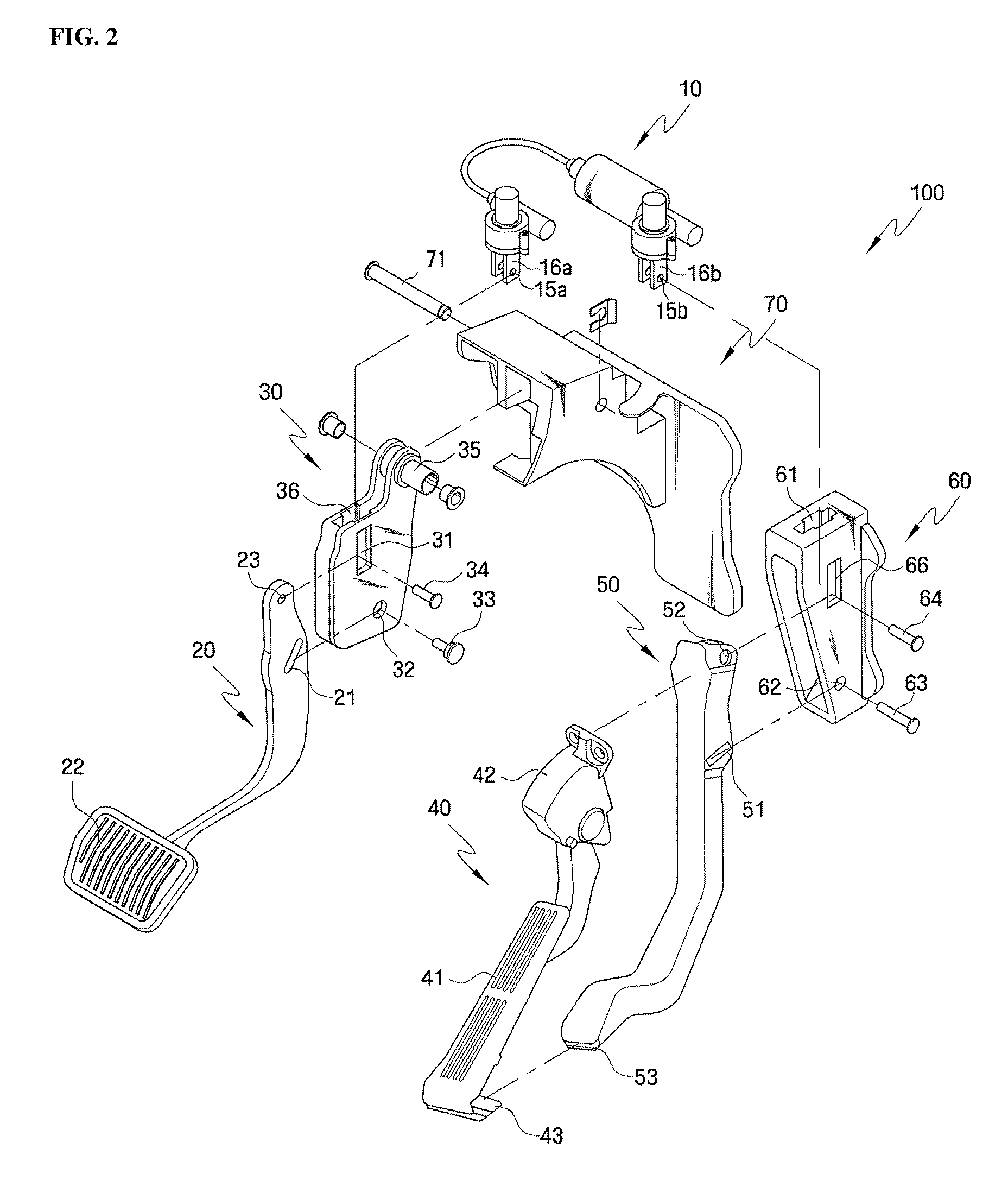 Adjustable pedal system