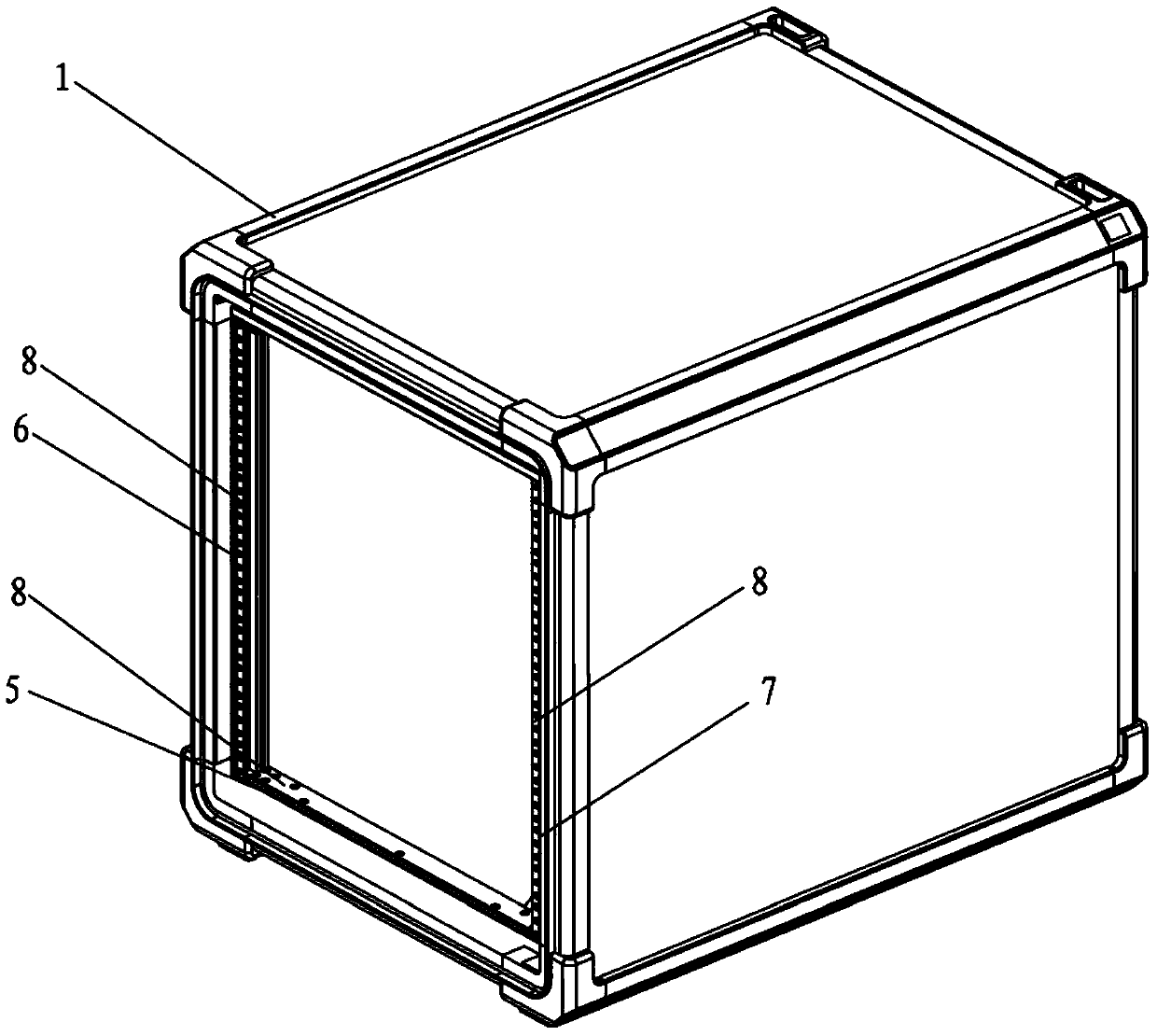 Door-opening shielding device of magnetic shielding equipment case/ cabinet