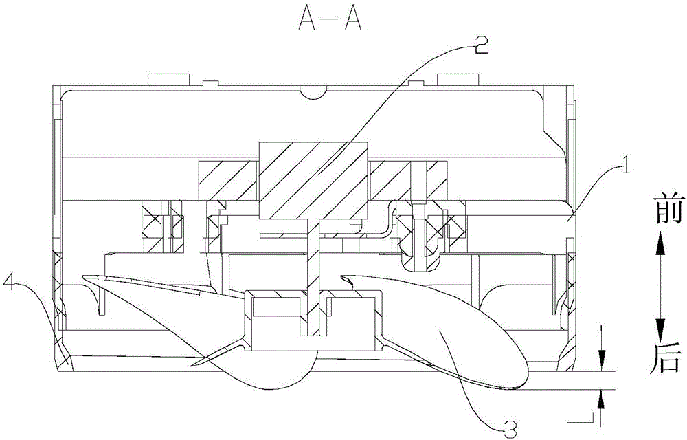 Draught fan assembly and domestic electric appliance with draught fan assembly