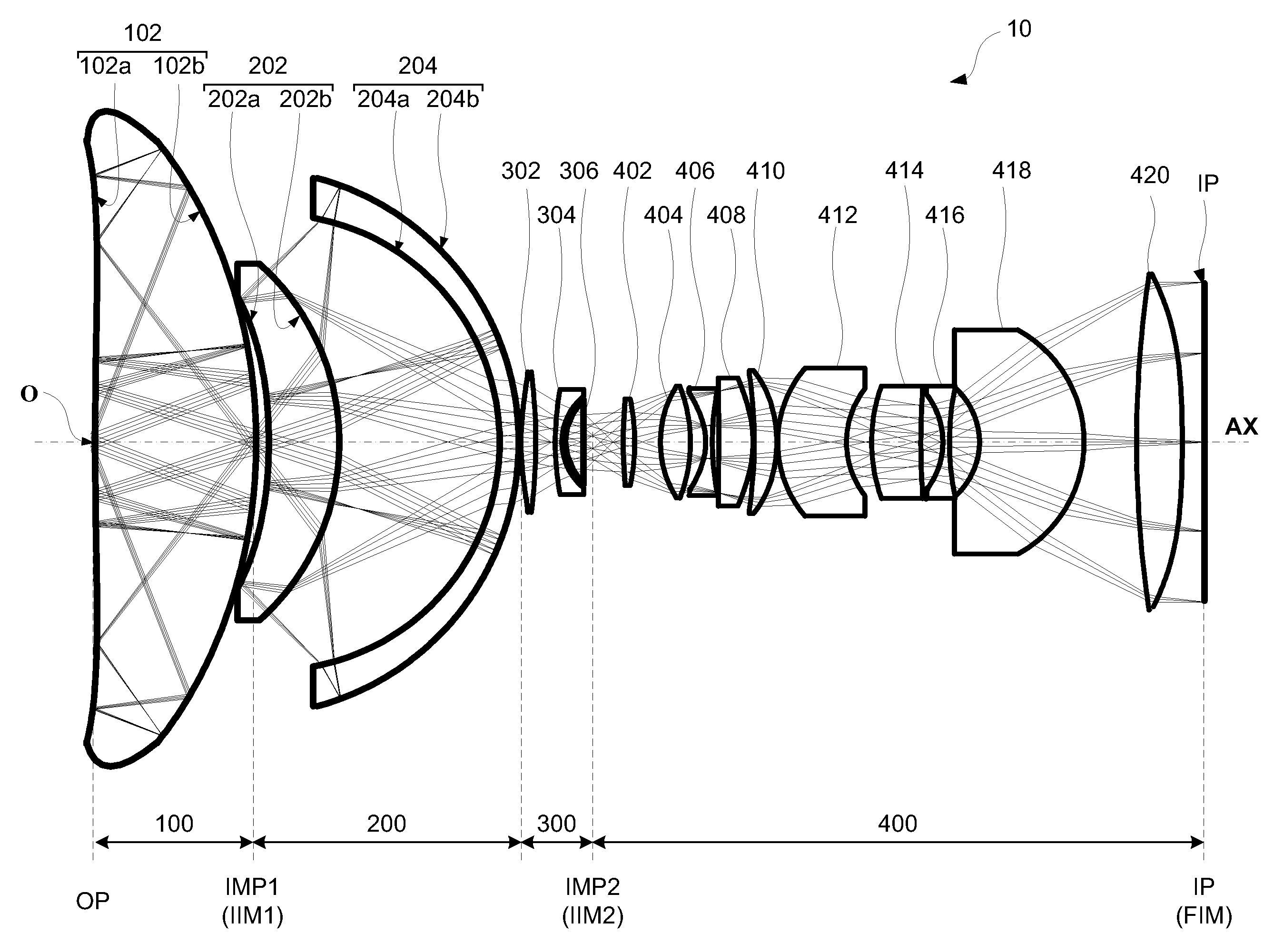 Catadioptric optical system with multi-reflection element for high numerical aperture imaging