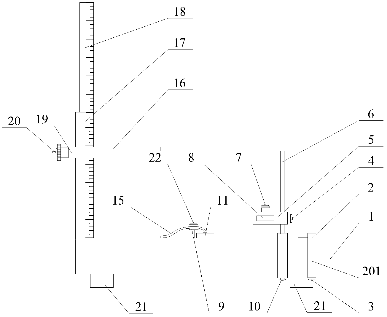 Multi-parameter lower limb foot shape measuring instrument