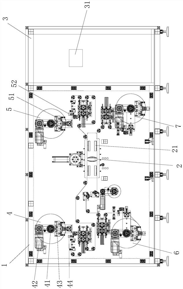 Medium-frequency preheating winding machine for lithium battery cell