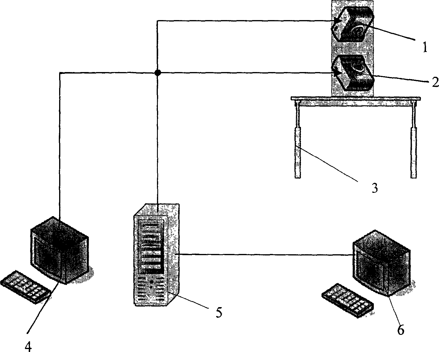 Three-dimensional small-sized scene rebuilding method based on dual-camera and its device